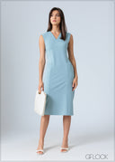 Shoulder Pad Dress - 200726