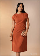 Petal Sleeve Midi Dress - 180926