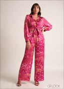 High Waist Wide Leg Pant - 190126