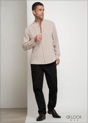 Stand-Up Collar Long Sleeve Shirt - 160725