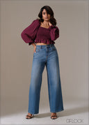 Puff Sleeve Smocked Top - 111225