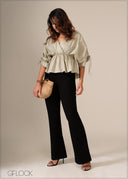 Sleeve Detailed Top - 130326