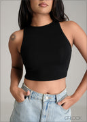 Sleeveless Crop Top - 061225