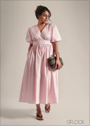 Puff Sleeve Dress - 250825