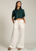Linen Crop Shirt - 09L