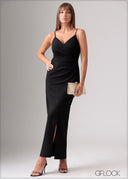 Sleeveless Pleated Detail Maxi Dress - 120126