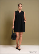 Mini V-Neck Dress - 240424