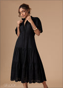 Lace Insert Dress - 140926