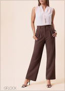 High Waist Pant With Pleats - 160525
