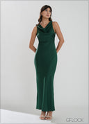 Open Back Cowl Dress - 050626