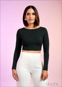 Long Sleeved Crop Top - 290324