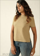 Side Slit Detailed Top - 270726
