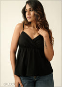 Strappy Peplum Top - 270726
