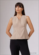 Sleeveless V-Neck Top - 080526