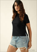 Side Slit Detailed Top - 270726