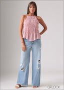 Gathered Crop Top - 120126