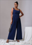 Wide Leg Sleeveless Jumpsuit - 300525