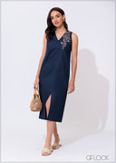 Slit Detail Dress - 300425