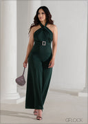 Halter Neck Jumpsuit - 090625