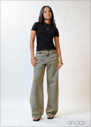 Short Sleeve Rib Top - 200226