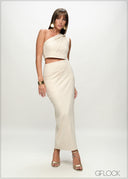 Cut-Out Detail Midi Dress - 090226