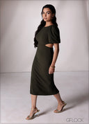Cut-Out Detail Midi Dress - 151026