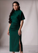 Side Ruched Detail Maxi Dress - 151026