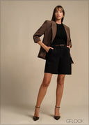 Blazer With Sleeve Tab - 020226