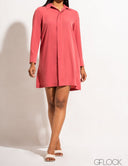 Long Sleeve Shirt Dress - 241022