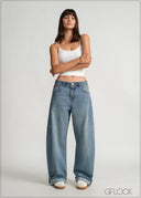 Baggy Fold-Up Jean - Long Length - 120426