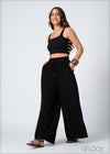 Elasticated Waist Wide Leg Pant - 020924