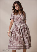 Waist Tie Shirt Dress - 220826