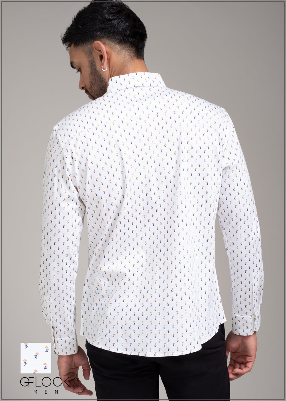 Printed Normal Collar Long Sleeve Knit Shirt - 240523 - 02