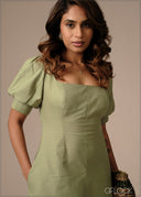 Puff Sleeve Dress - 031026