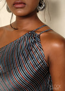 Ajrakh Handprinted Draped Dress - 070226