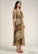 Pleated Maxi Dress - 110526