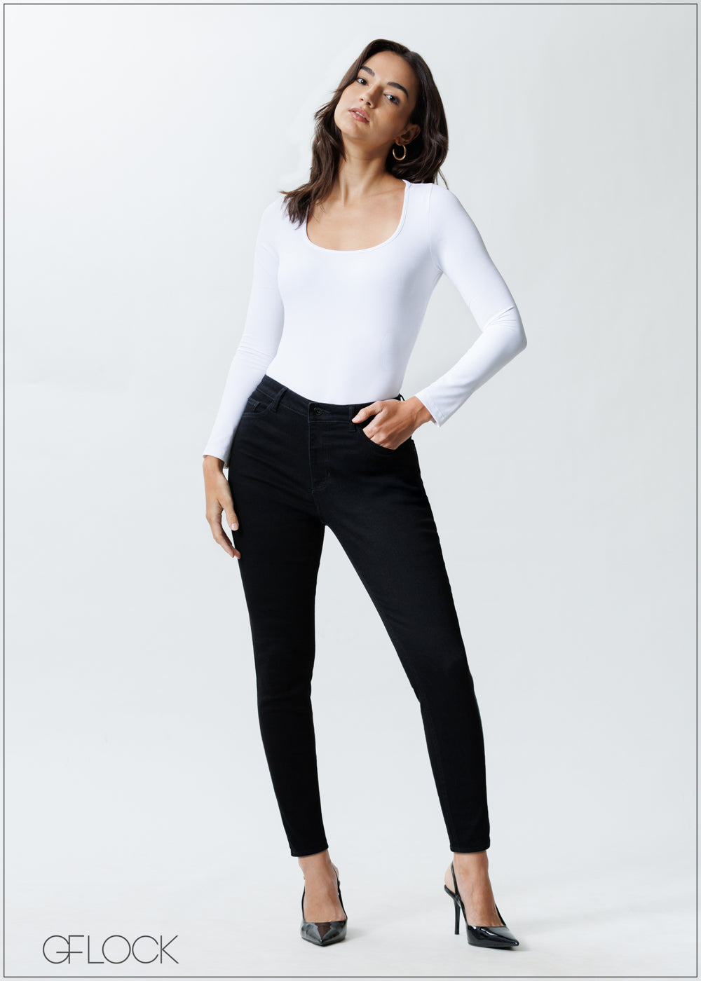 Black High Rise Skinny Jean