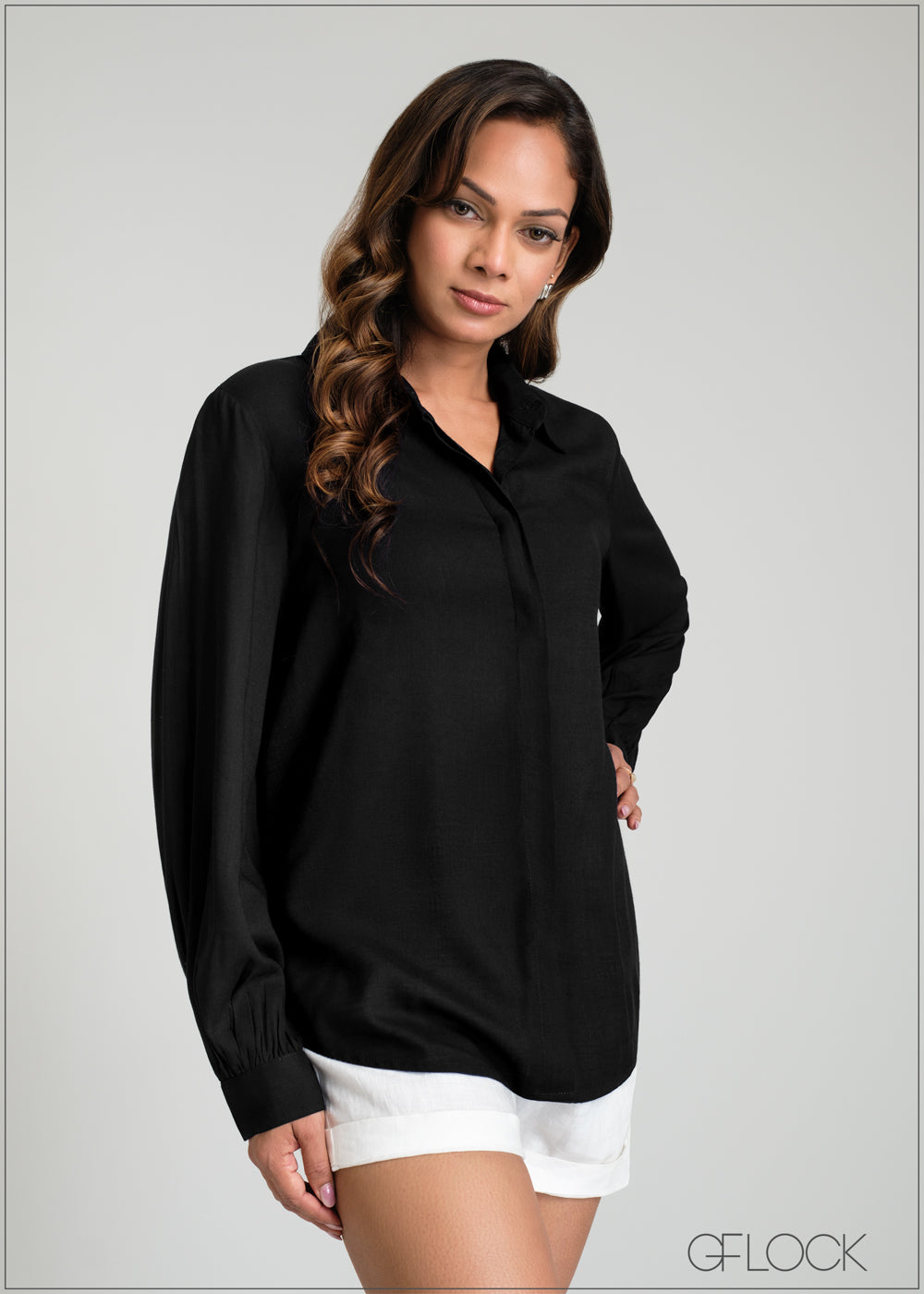 Long Sleeve Collared Shirt - 100425I