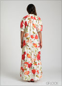 Printed Maxi Dress - 100425I
