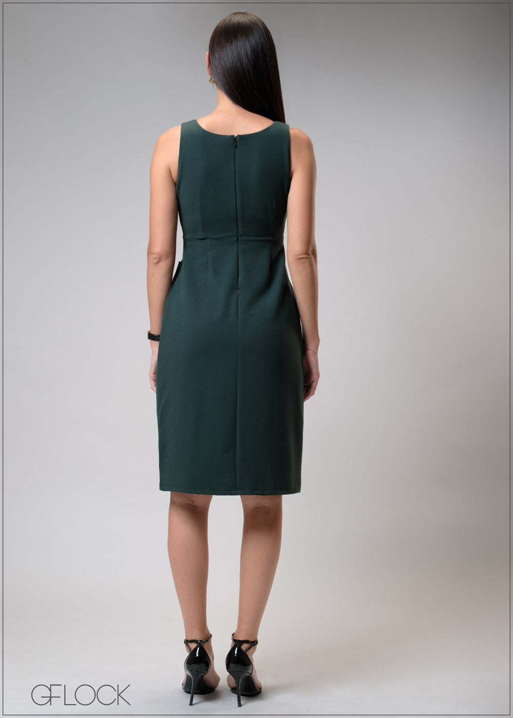 Square Neck Midi Dress - 210725