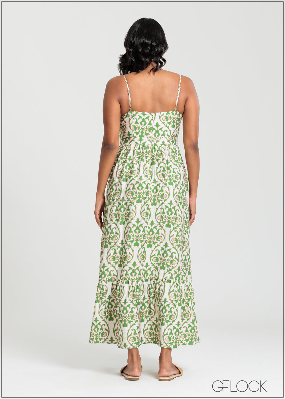 Gather Detailed Printed Dress - 140725