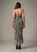 Strappy Cowl Neck Dress - 051225