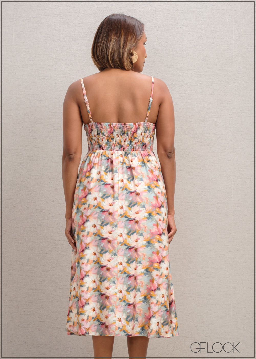 Smoking Printed Dress - 300625