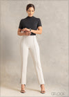 High Waist Pant With Side Slit - 241123