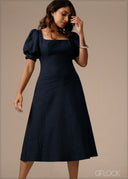 Puff Sleeve Dress - 031026