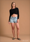 Twist Detail Crop Top - 220324