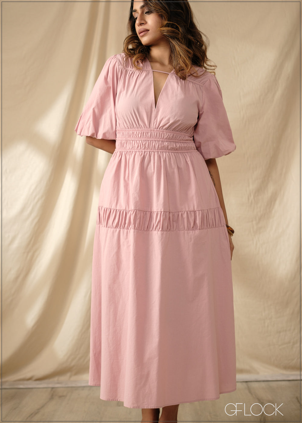 Gather Detailed Dress - 290925