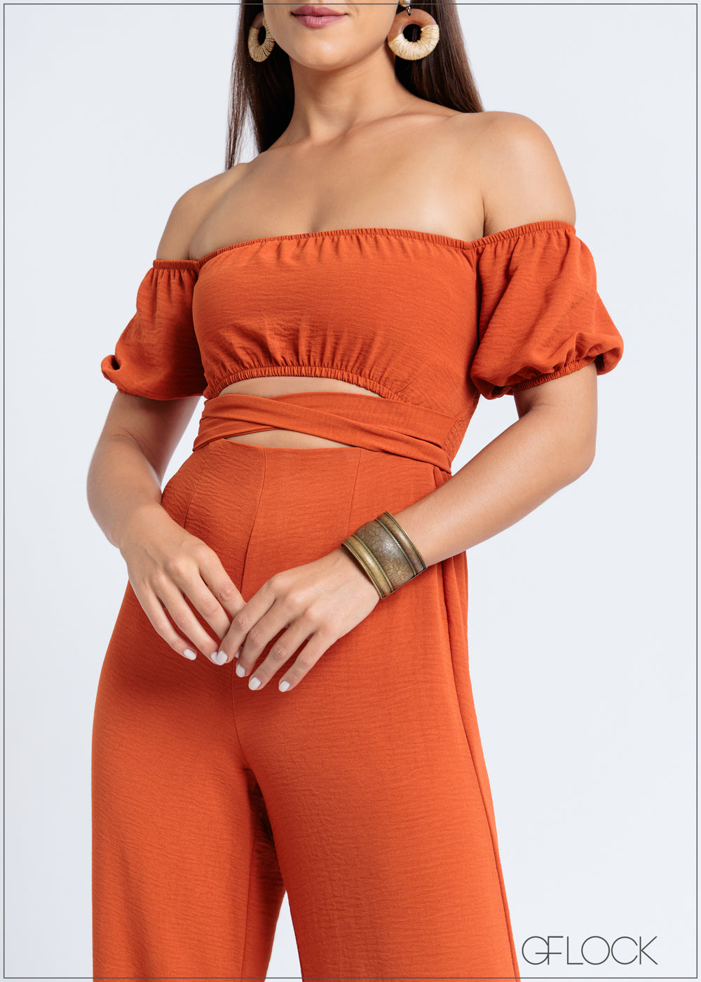 Front Cutout Detail Jumpsuit - 121124