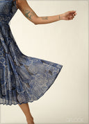 Pleated Floral Dress - 270726