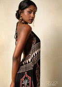 Ajrakh Handprinted Halter Maxi Dress - 070226